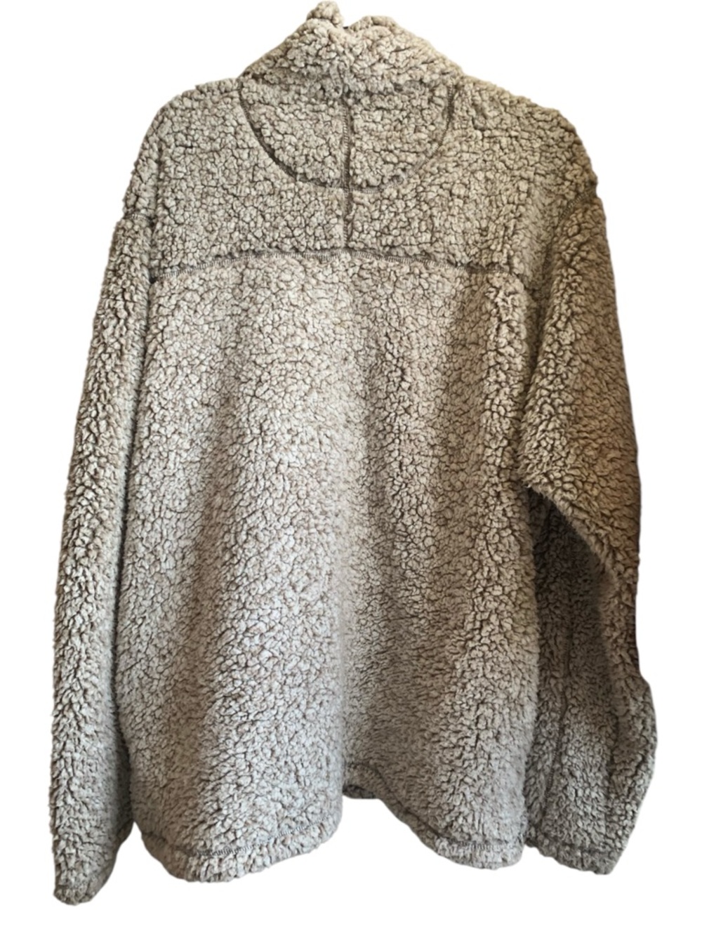 ALPINE SHERPA Putty Colored Quarter Zip Pullover Woman’s XXL Soft Cozy Warm - Picture 3 of 9